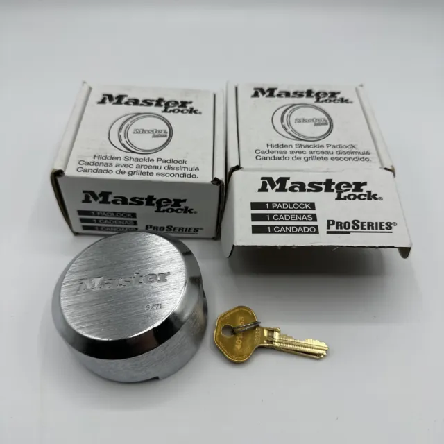 Master Lock 6271KA Hidden Shackle Padlock, Single (2 PCS)