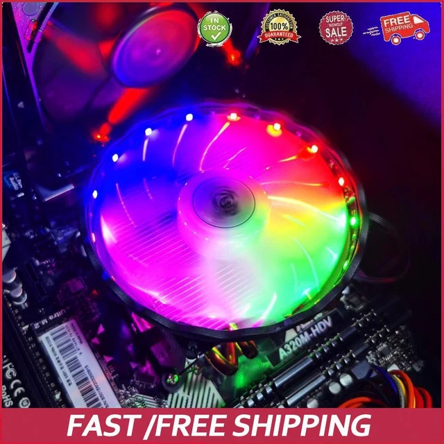 CPU COOLER RADIATOR Fan 4 Heat Pipes PWM 3 Pin for Intel LGA (RGB) -au ...