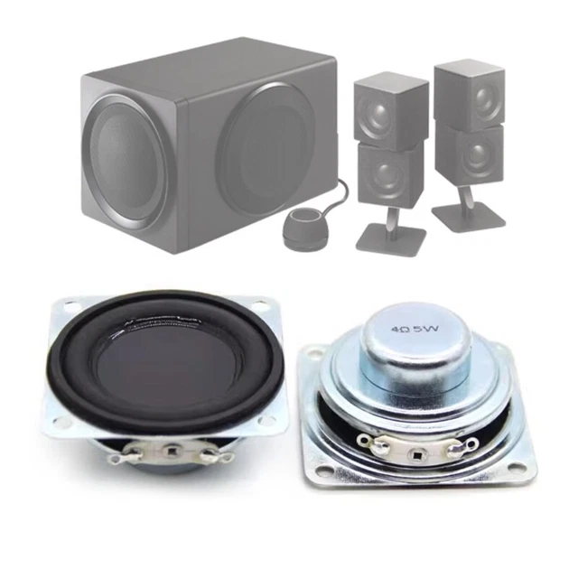 45MM FULL SPEAKERS 4 Ohm 5W Enthusiast DIY Flat Rubber HiFi Speaker £10