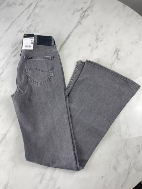 Lee - BREESE Bootcut Stretch Denim Jeans - Ash Stone Grey W28 L33