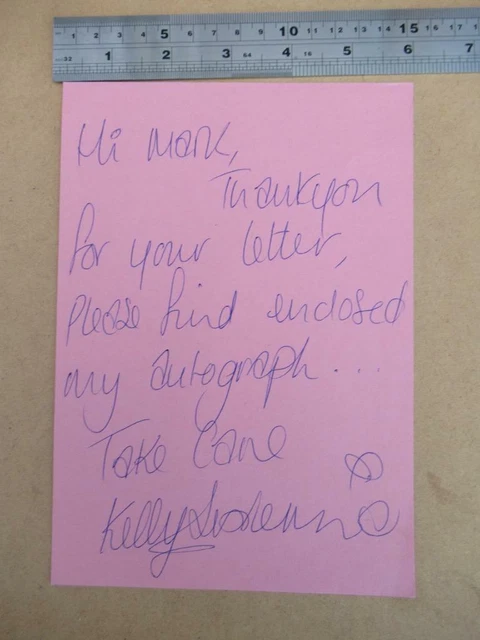 Kelly Llorenna English singer  Autograph (file YE1)