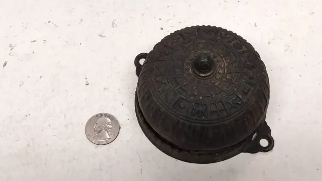 Nice Old Vintage Antique 1872 Door Bell Cast Metal Iron Steel Doorbell Alarm