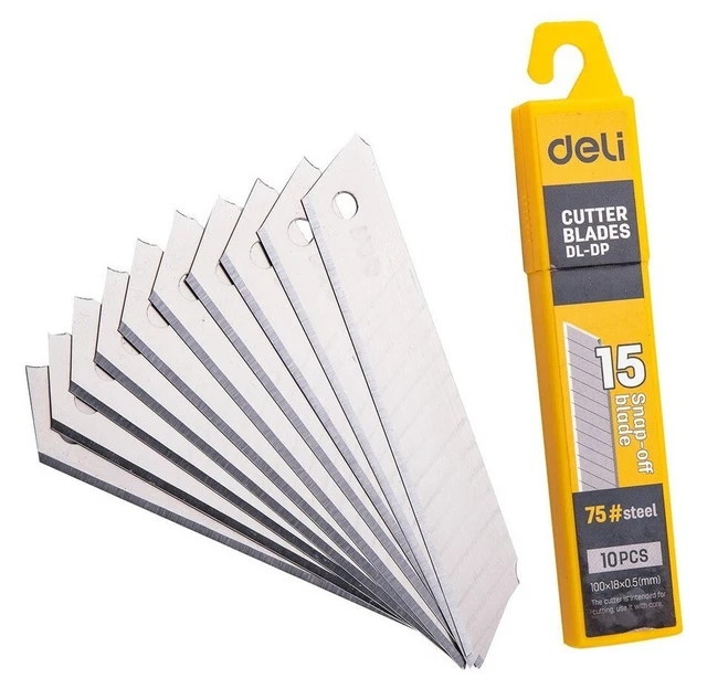 Lame Di Ricambio Per Taglierino A Rotella - 10 Pezzi Da 60mm Con Custodia