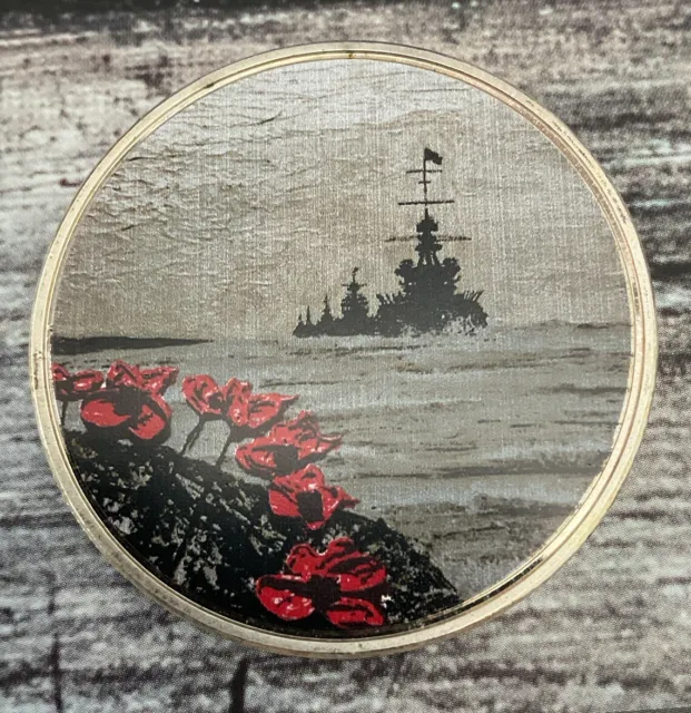 War Poppy Collection "Where The Sea Winds Blow" Silver-Plated Coin