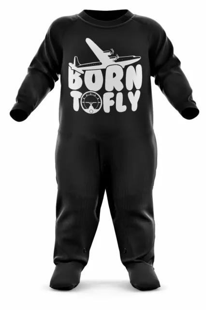 Future Pilot Born To Fly Baby Romper Suit First Christmas Gift Babygrow Newborn