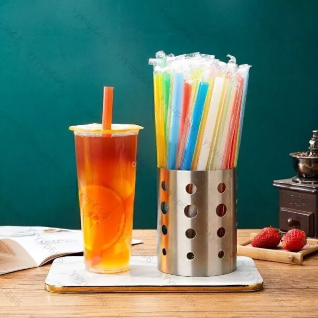 500 flexible drinking plastic straws in different bright colors individLOVE