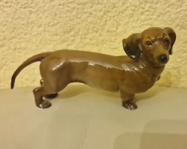 Dackel Porzellanfigur  dachshund figur  porzellanhund Rosenthal Top