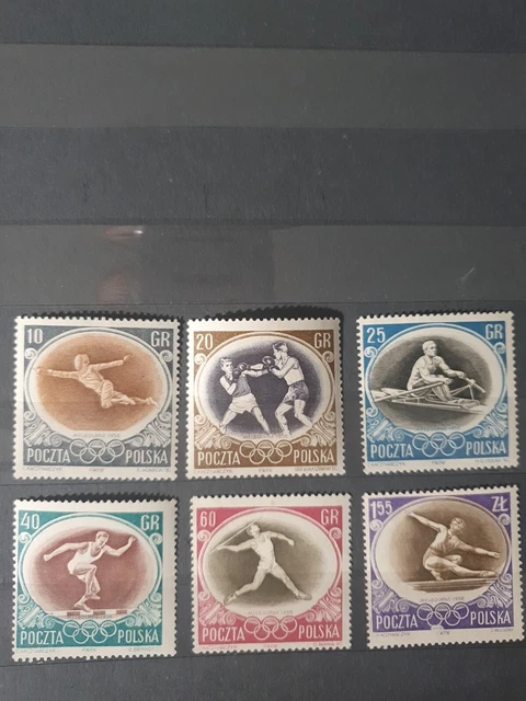 Polen 1956 Mi 984-989 ** postfrisch Olympia Melbourne '56
