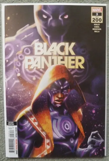 Black Panther #3 Variant..ridley/Cabal..marvel 2022 2Nd Print..nm..1St Tosin