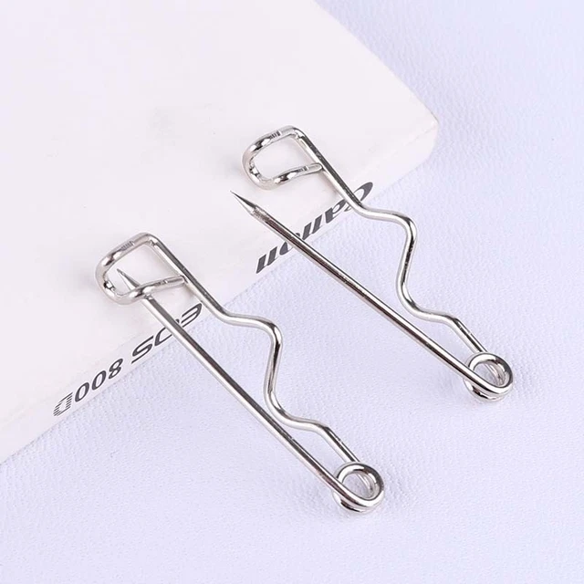 5 Horquillas Seguridad Wave Forma Broche Pendientes para Etiqueta Ropa Seguridad
