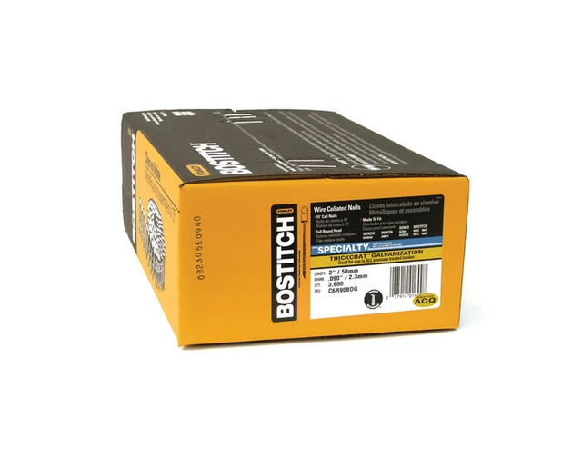 Siding Nail, 2 in L, Steel, Thickcoat, Ring Shank - pack of 3600