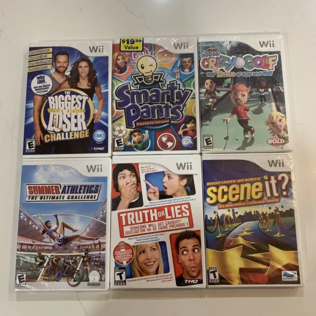 Nintendo Wii Video Game Lot 6 Nintendo Wii Games. Brand New.