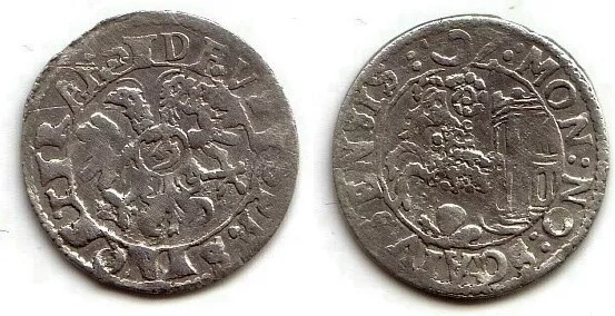 35,03)  Schaffhausen Groschen / 3 Kreuzer 1597