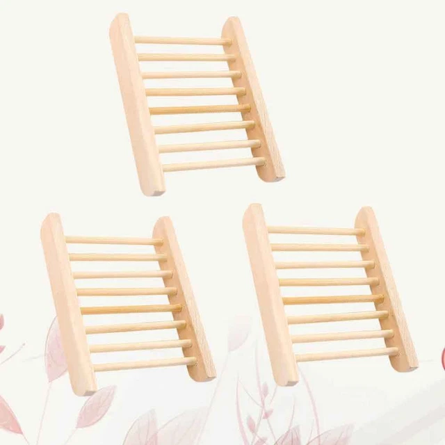 3 Pcs Hölzern Zubehör Für Seifenschalen Werkzeuge Zum Trocknen Von Seife