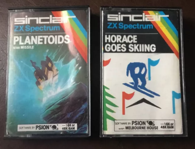 ZX Spectrum 16 Or 48K Psion Software, Planetoids And Horace Goes Skiing