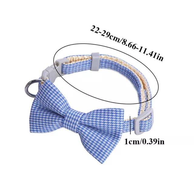 Collare Per Cani Bowknot Puppy Cat Pet Collare Scozzese Accessori Per ♪ 2