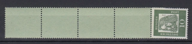 Bund 350y Rollenende 1+4 gelbgrün Bedeutende Deutsche 10 Pf postfrisch