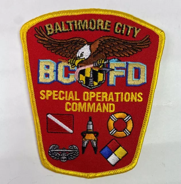 Baltimore City Fire Special Operations Command Air Dive Maryland MD Patch S2