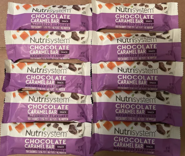 10 Nutrisystem Chocolate Caramel Bar SNACK BB Agosto 2024