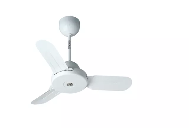 Ventilateur de plafond Sans Lumière Fan Industriel Nordik Design 1S Blanc 92 cm