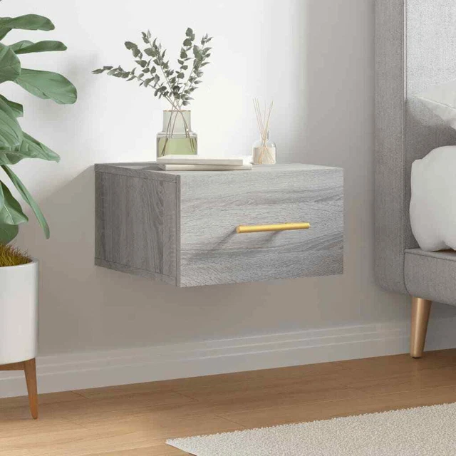 Armadio comodino da parete grigio Sonoma 35x35x20 cm