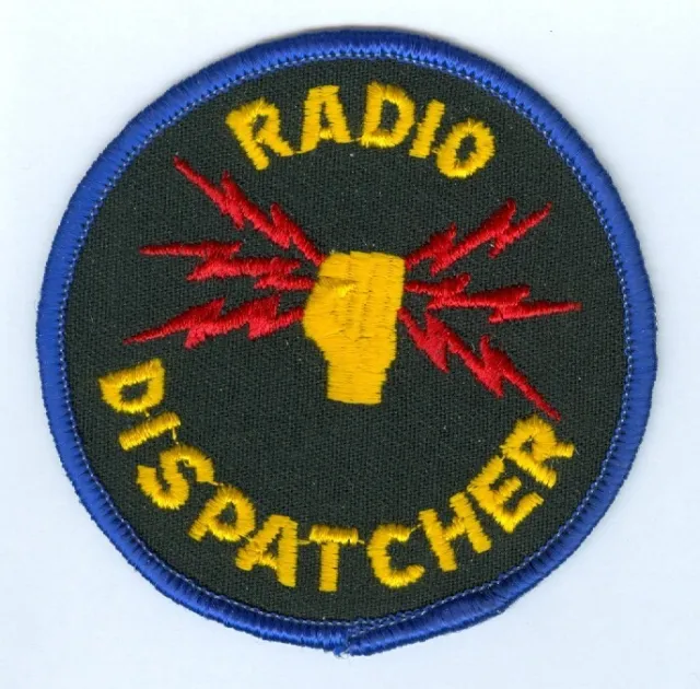 Vtg Radio Dispatcher Patch Obsolete EMT Fire Police