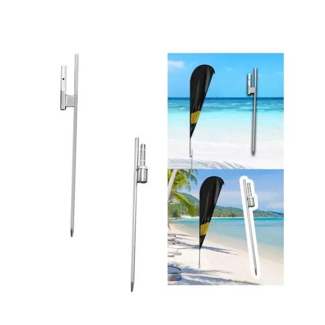 Feather Flag Pole Stake Beach Flag Pole Spike Feather Flag Base for Rafting