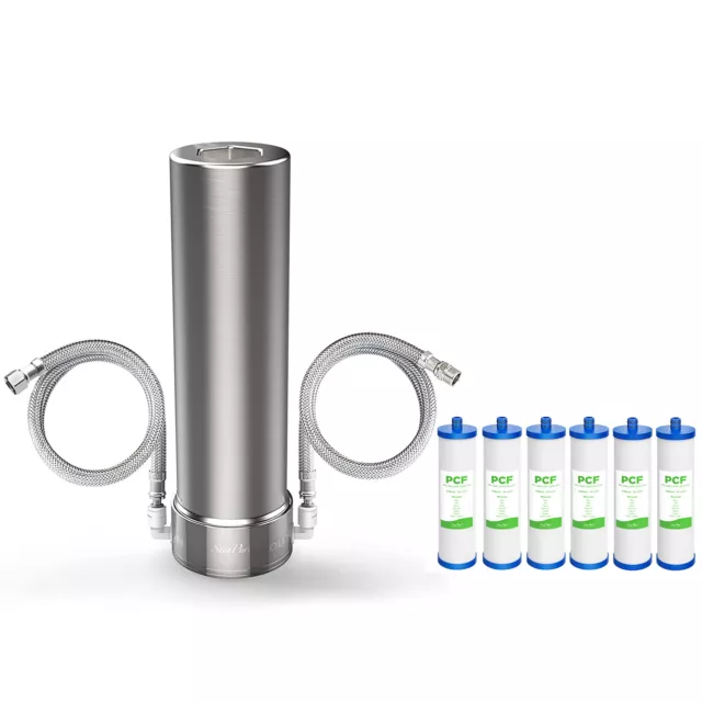 Sistema de filtro de agua debajo del fregadero SimPure V7 de 5 etapas 20,000 galones filtros SU304 + 6