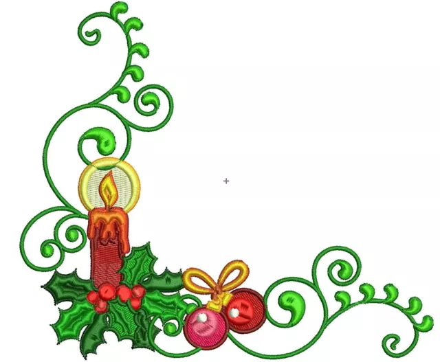 Christmas Borders Machine Embroidery Designs CD - 2 Sizes | 10 Styles - IMPCD10