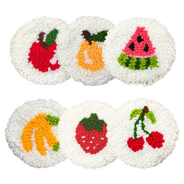 Punch Needle Coaster-Kit Einfache Punch Needle-Untersetzer-Kits für Erwachs B3Y4