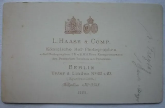 CdV Preussische KRIEGSAKADEMIE BERLIN 1886-1889 von Freytag Garde Dragoner 3