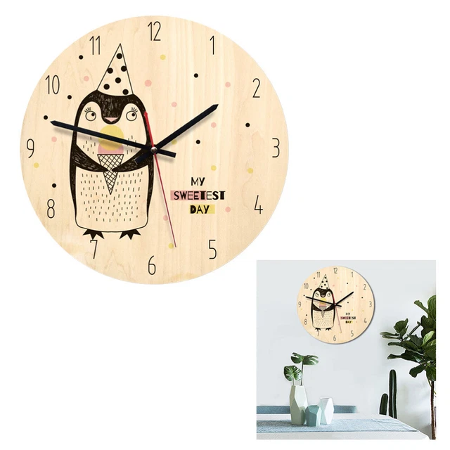 Hanging Clock Wooden Nordic Decor Home Decor Mute Wall Clock