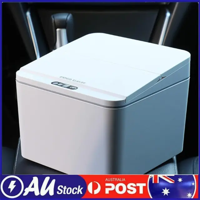Automatic 4L Waste Bin Garbage Bucket Desktop Trash Can with Lid for Car Outdoor