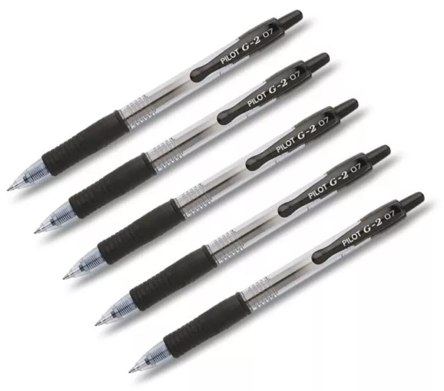 5x Pilot Gelschreiber Rollerball Pen BL-G2-7 Kugelschreiber fein 0,4 mm schwarz