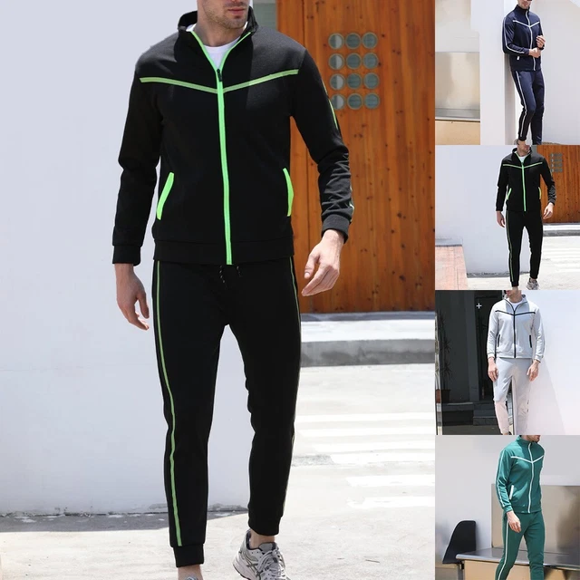Uomo ' S Tuta di Qualità Felpa con Cappuccio Top Giacca Pantaloni da Jogging