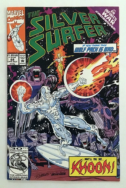 Marvel Silver Surfer 1992 #68 VF+ unread, bagged & boarded