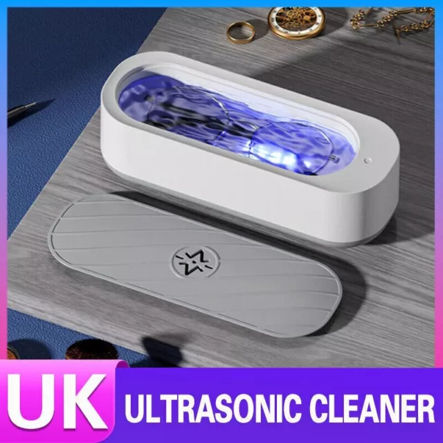 Ultrasonic Cleaner Sonic Wave Tank Glasses Watch Jewellery Cleaning Machine UK