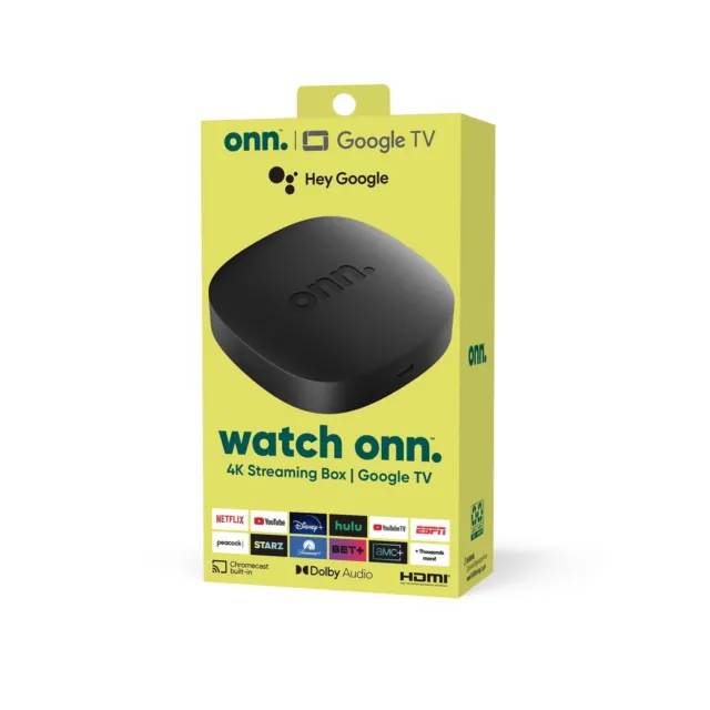 Onn. Google TV 4K Streaming 4K UHD Resolution 2023 Brand New