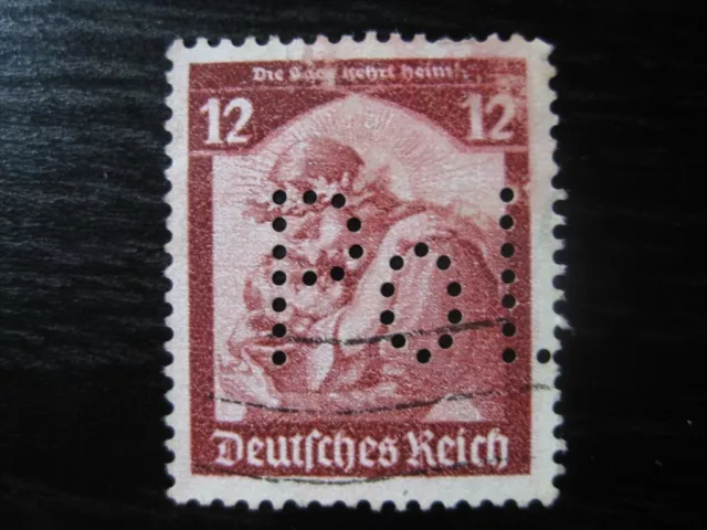 THIRD REICH Mi. #567 scarce used POL Police perfin stamp!