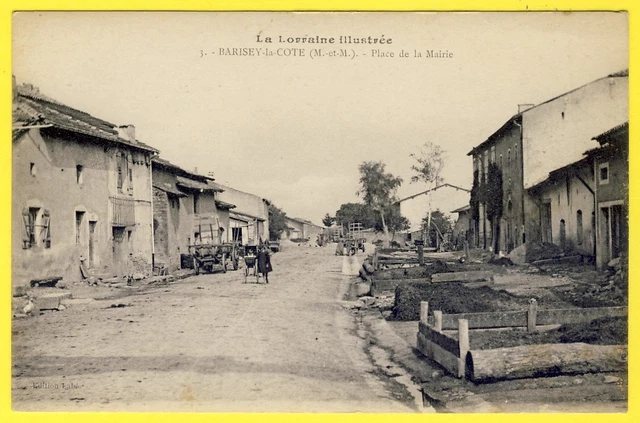 cpa Lorraine 54 - BARISEY la CÔTE (Meurthe et Moselle) Place de la Mairie