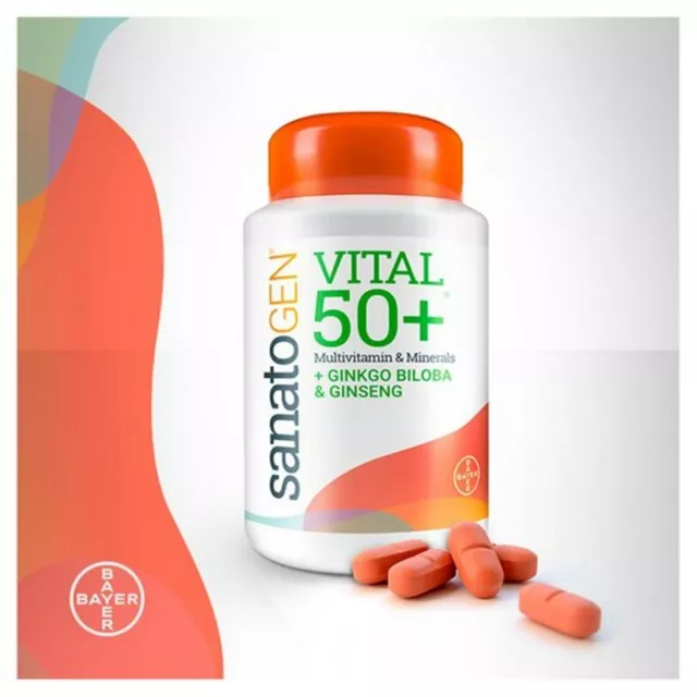 Vital 50+ Sanatogen Multivitaminas y Minerales Sistema Inmune Vegetarianos...