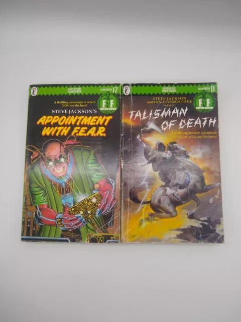 2 Vintage Fighting Fantasy Books Bundle Steve Jackson & Ian Livingstone *SEE PIC