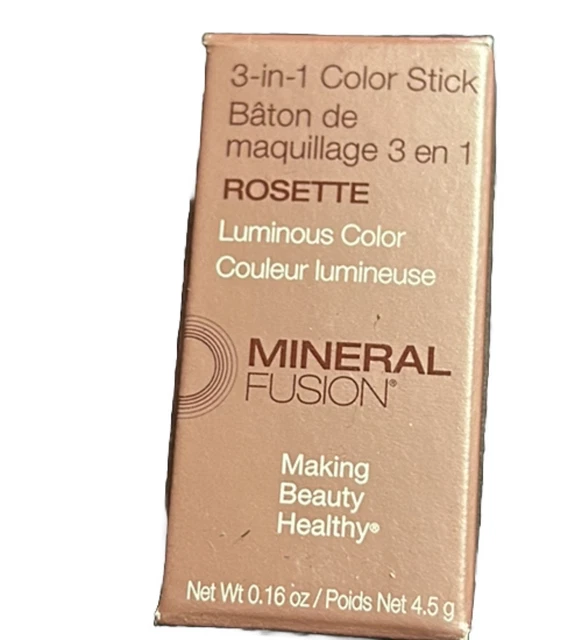3-In-1 Color Stick - Rosette by Mineral Fusion for Women - 0.16 oz Makeup