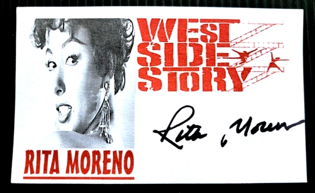 "West Side Story" Rita Moreno Autographed 3X5 Index Card