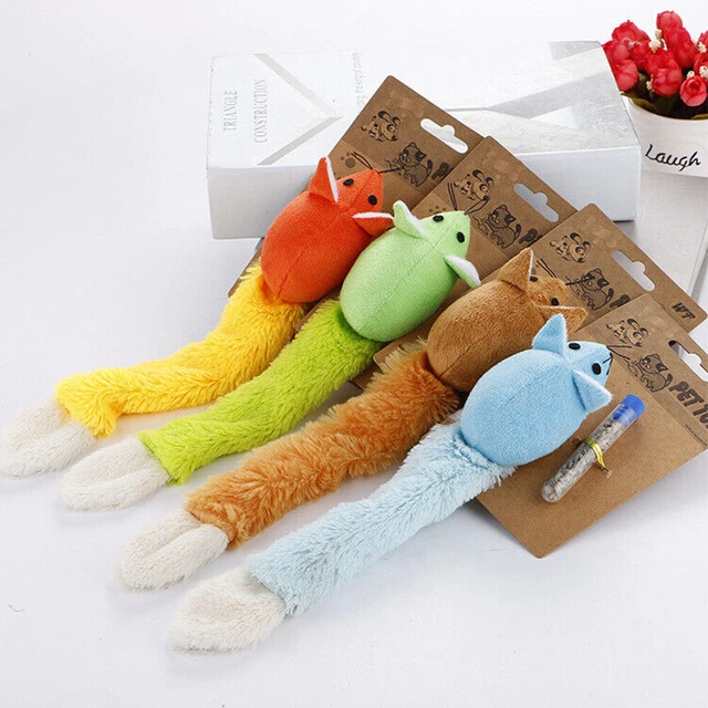 1Pc Pet Cat Toy Teaser Long Tail Mouse with Catnip Mint Scratching Chew 4 Color