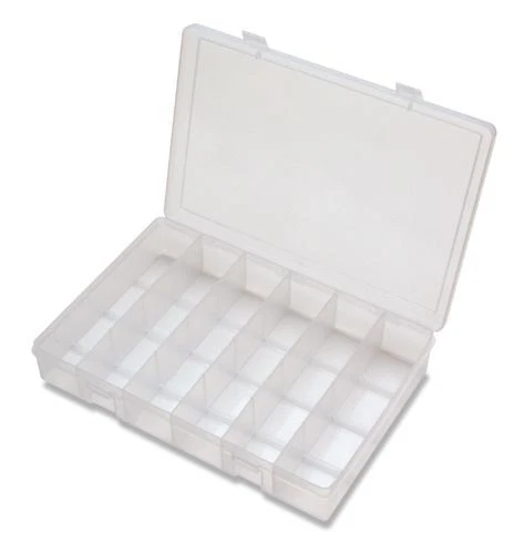 Durham LP6-CLEAR, Pack of 5 Large Plastic 6 Compartment Box