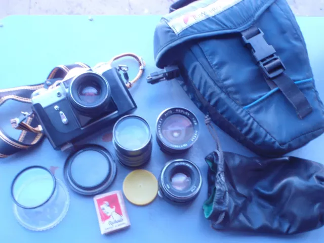 Zenit-E, 35 mm camera  With Lenses  &  Bag   as  found   Estate  item