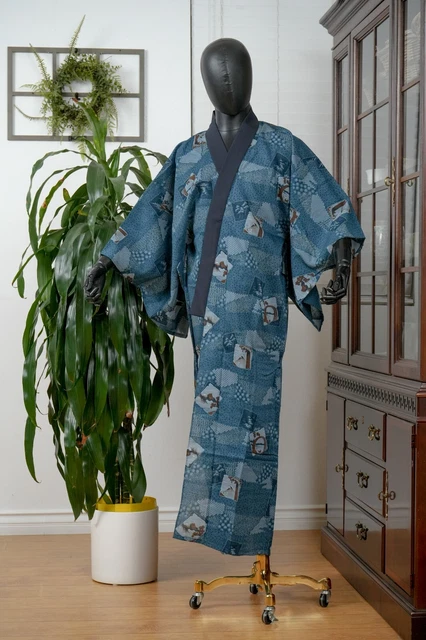 Dear Vanilla Japanese Juban Undergown Men's Kimono Authentic Vintage Japan Mint
