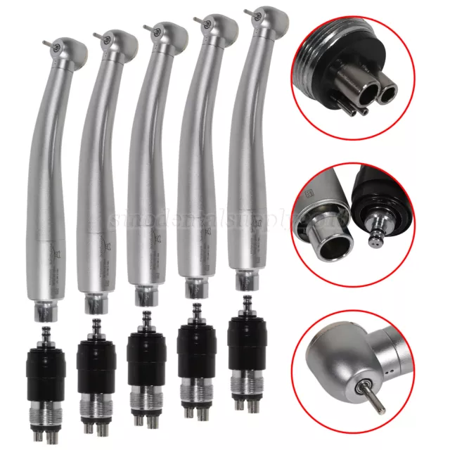 5pcs NSK Style Dentaire Turbine High Speed Handpiece Big + Quick Coupler 4 Hole