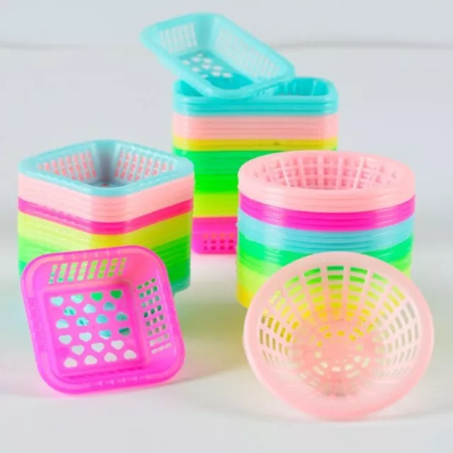 5pcs Plastic 1:12 Dollhouse Basket Food Play Basket  1:12 Dollhouse Decoration